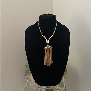 Vintage Gold Tassel Necklace